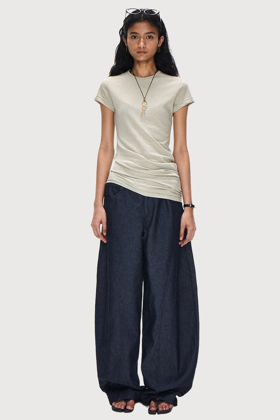 Oversized Dark Denim Trousers