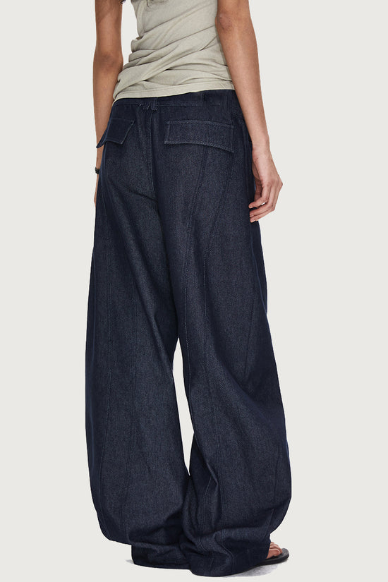 Oversized Dark Denim Trousers