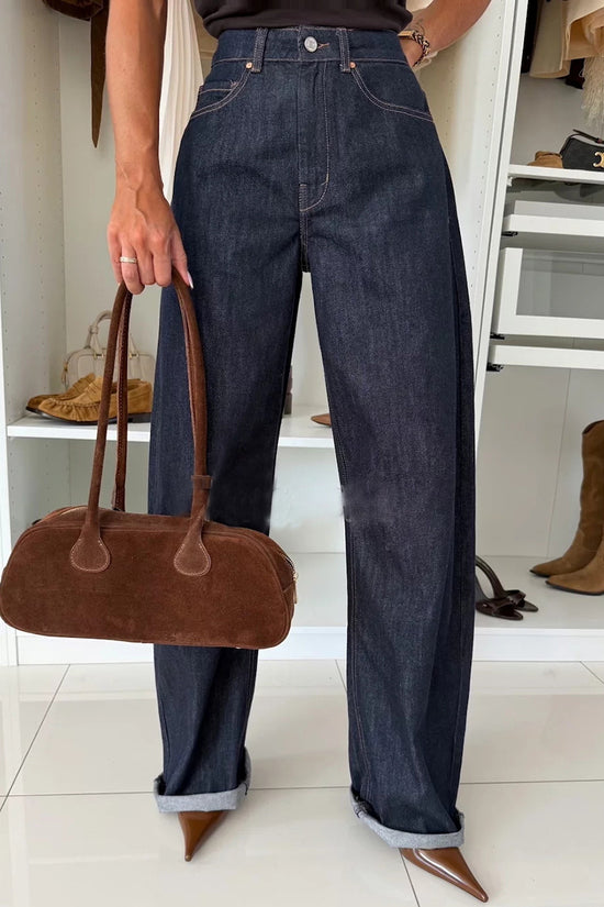 Chic Denim Blazer and Pants Set
