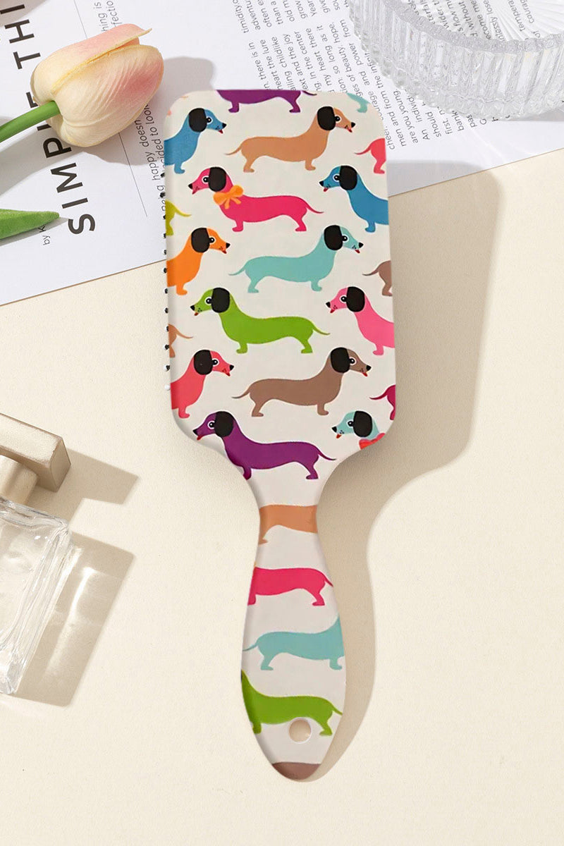 Patterned Hairbrush with Cute Accent
