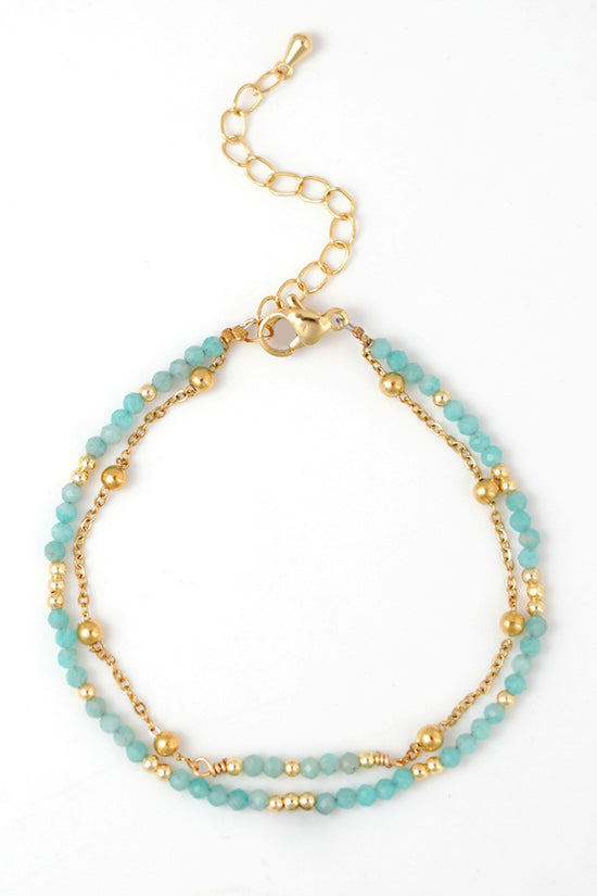 Elegant Beaded Layered Bracelet