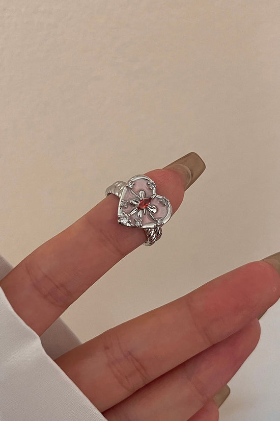 Vintage Starburst Adjustable Ring