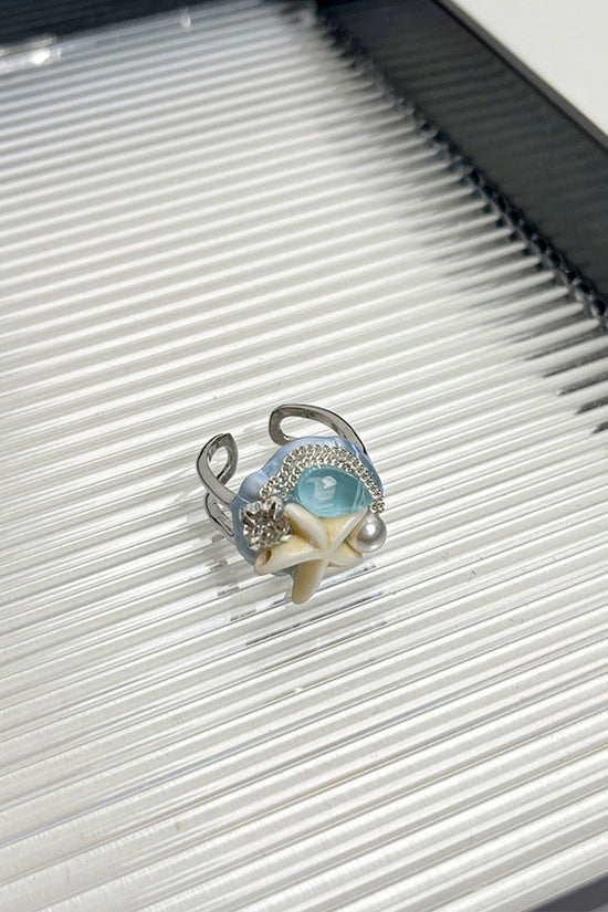 Ocean-Inspired Seashell Statement Ring