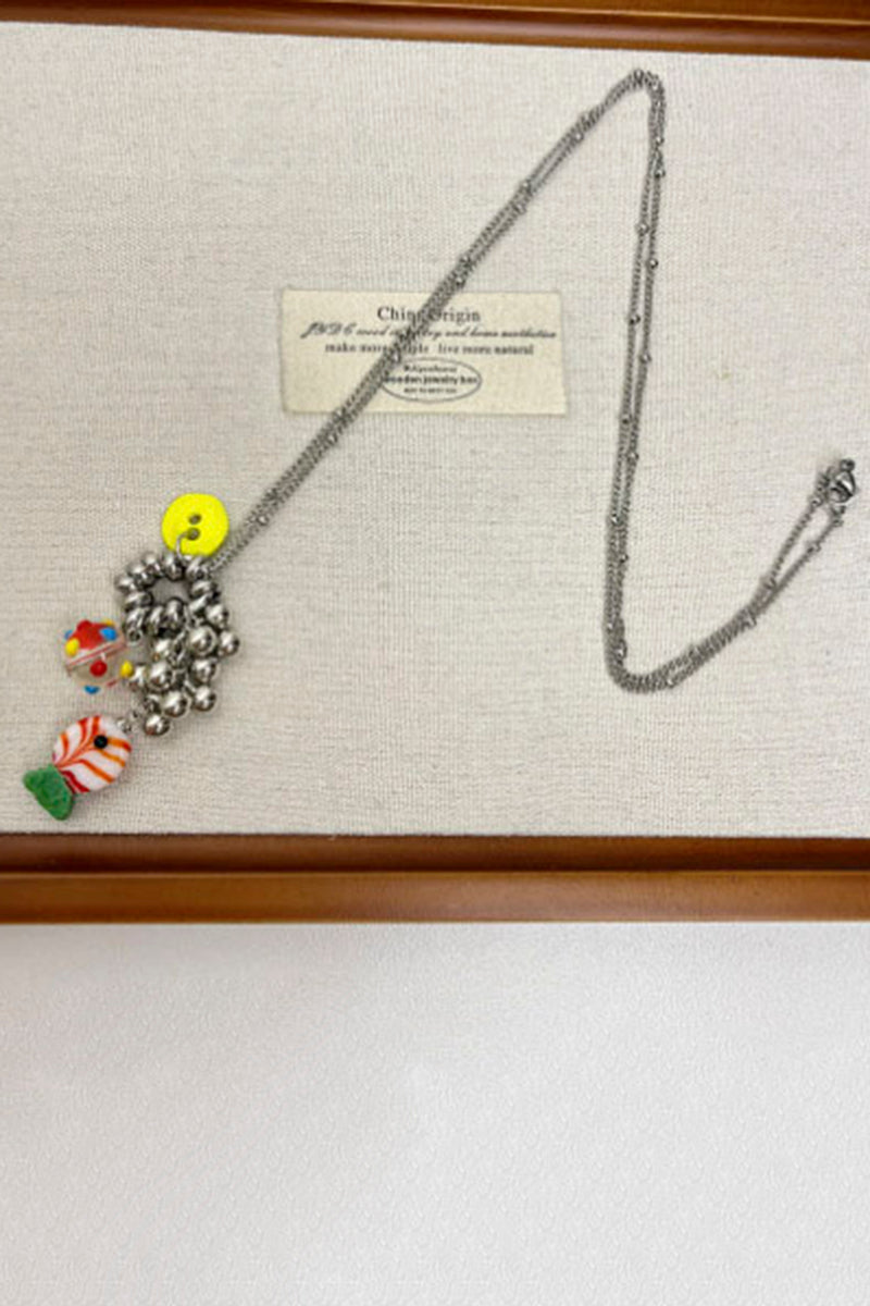 Clustered Pendant Statement Necklace