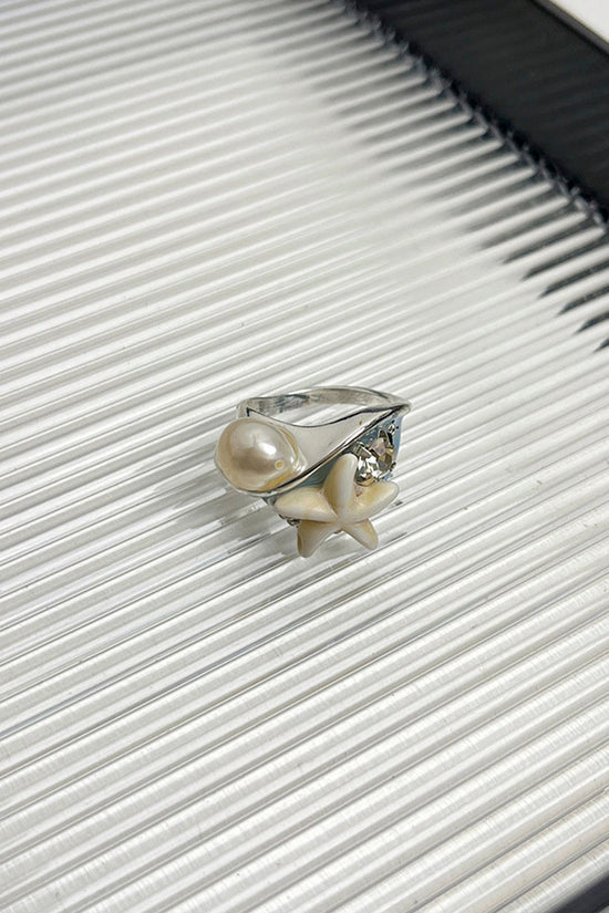 Ocean-Inspired Seashell Statement Ring