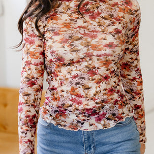 Floral Print Long Sleeve T-Shirt