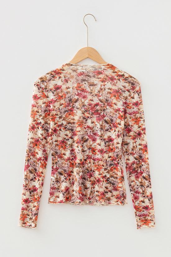 Floral Print Long Sleeve T-Shirt
