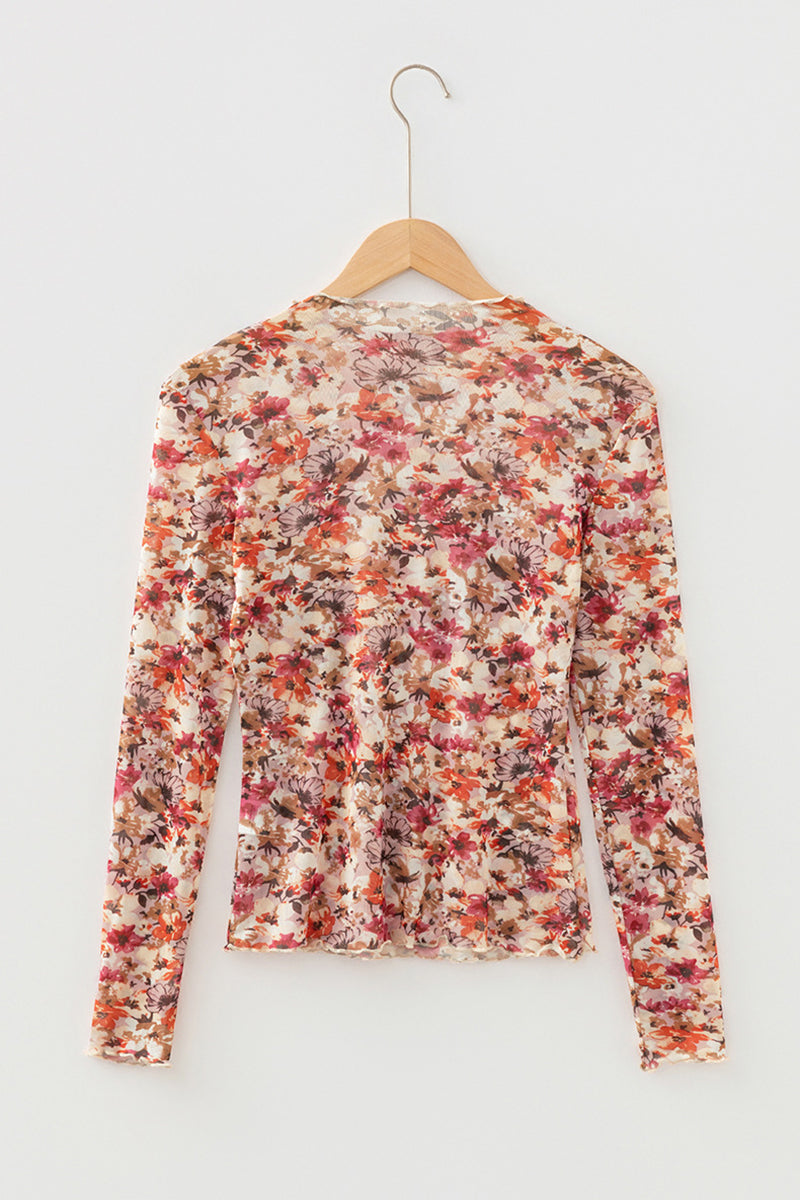 Floral Print Long Sleeve T-Shirt