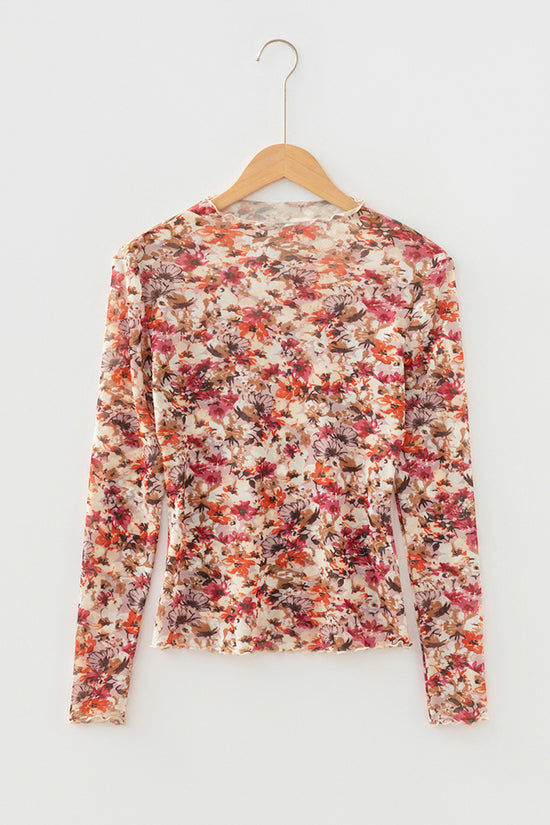 Floral Print Long Sleeve T-Shirt