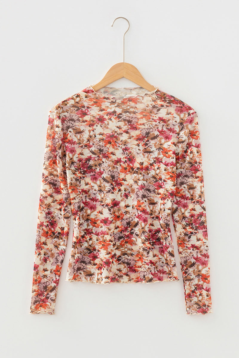Floral Print Long Sleeve T-Shirt
