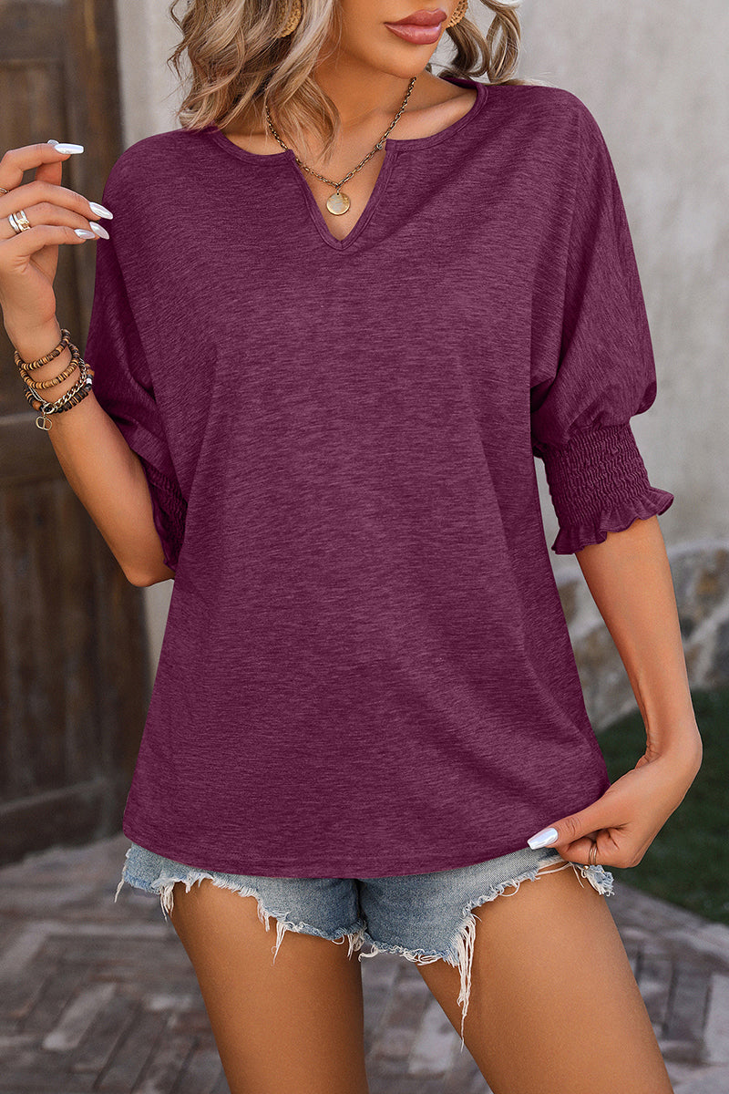 Chic V-Neck Puff Sleeve Top