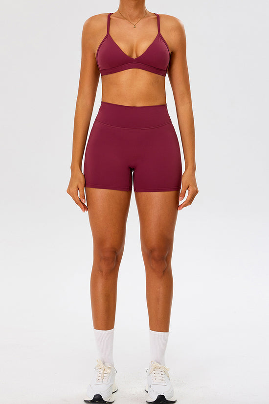Sports Bra and Shorts Activewear Set