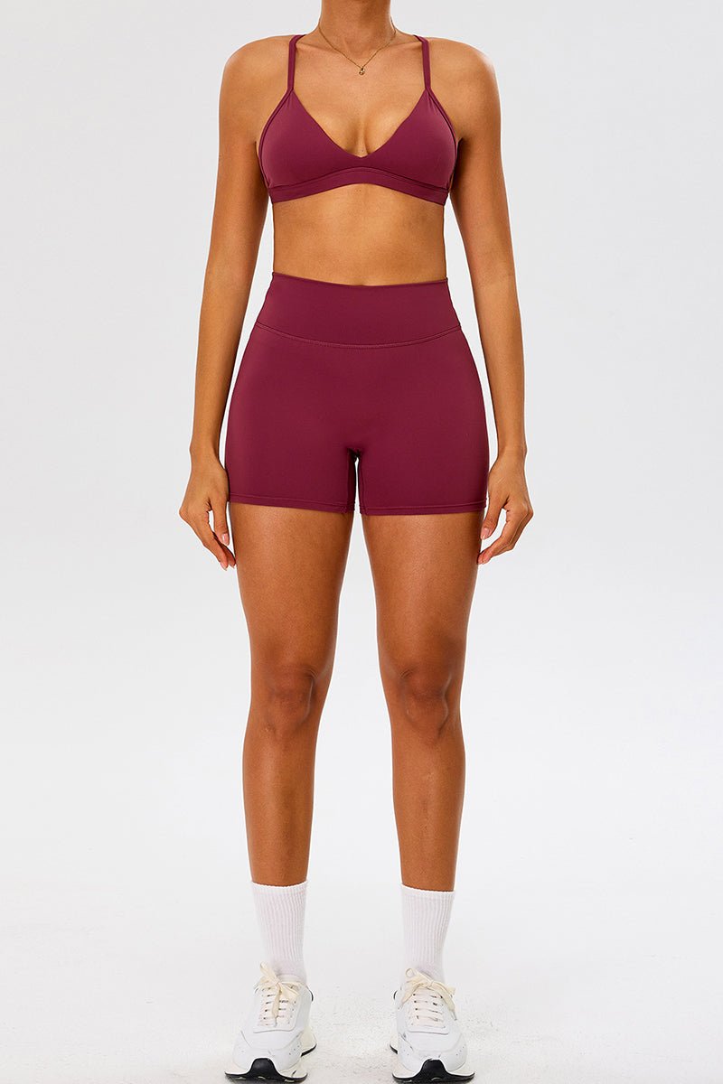Sports Bra and Shorts Activewear Set