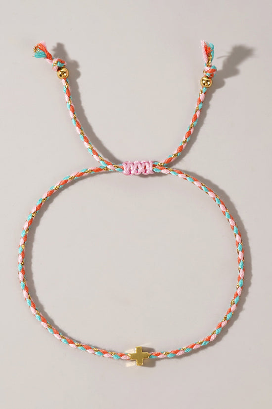 Minimalist Braided Cross Bracelet