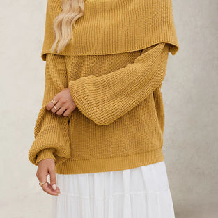 Off-Shoulder Knit Sweater