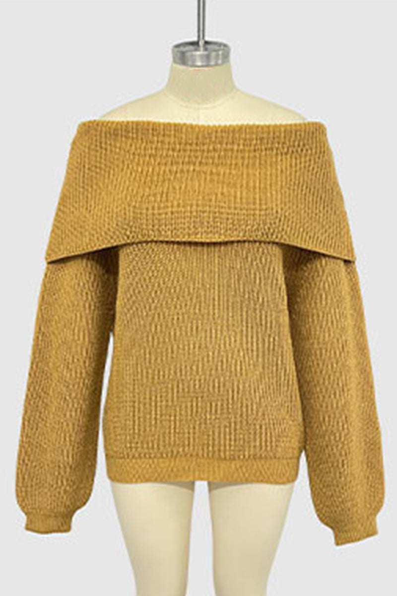 Off-Shoulder Knit Sweater