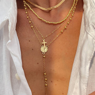 Layered Cross Pendant Necklace