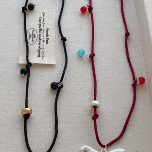 Abstract Pendant Layered Necklace
