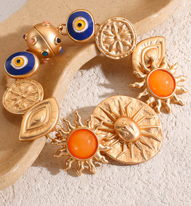 Sun and Eye Charm Bracelet