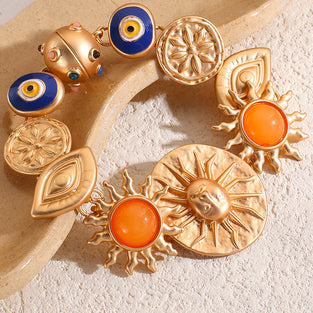 Sun and Eye Charm Bracelet