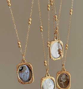Double Layered Rose Pendant Necklace
