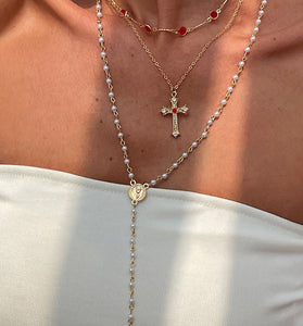 Layered Cross Pendant Necklace
