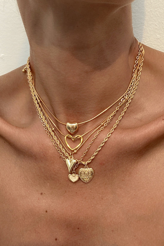Heart Charm Layered Necklace