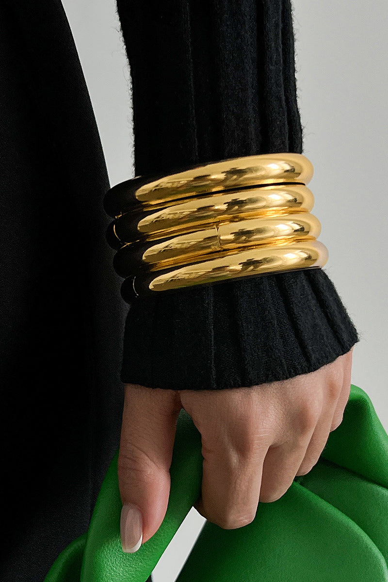 Elegant Gold Bangle Bracelet Set