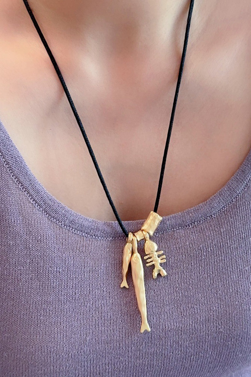 Fish Charm Pendant Necklace