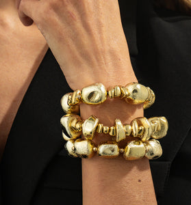 Bold Gold Statement Bracelet