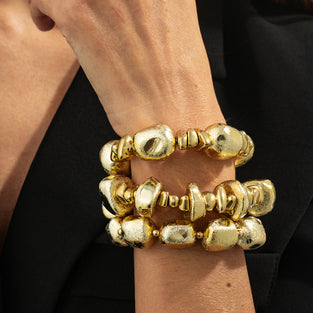 Bold Gold Statement Bracelet