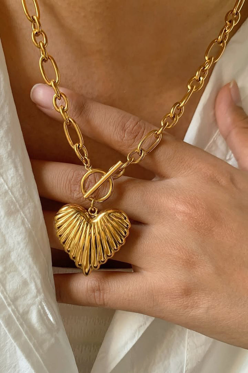 Chic Heart Pendant Chain Necklace