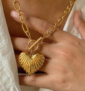 Chic Heart Pendant Chain Necklace