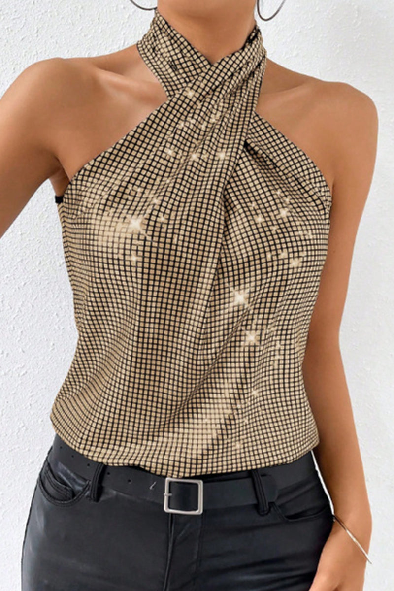 Crisscross Sparkle Tank Top