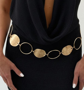 Gold Circle Chain Waist Belt