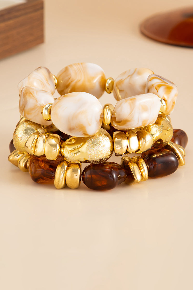 Chunky Gold and Pearl Statement Bracelet