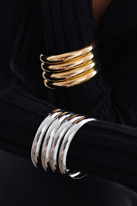 Elegant Gold Bangle Bracelet Set
