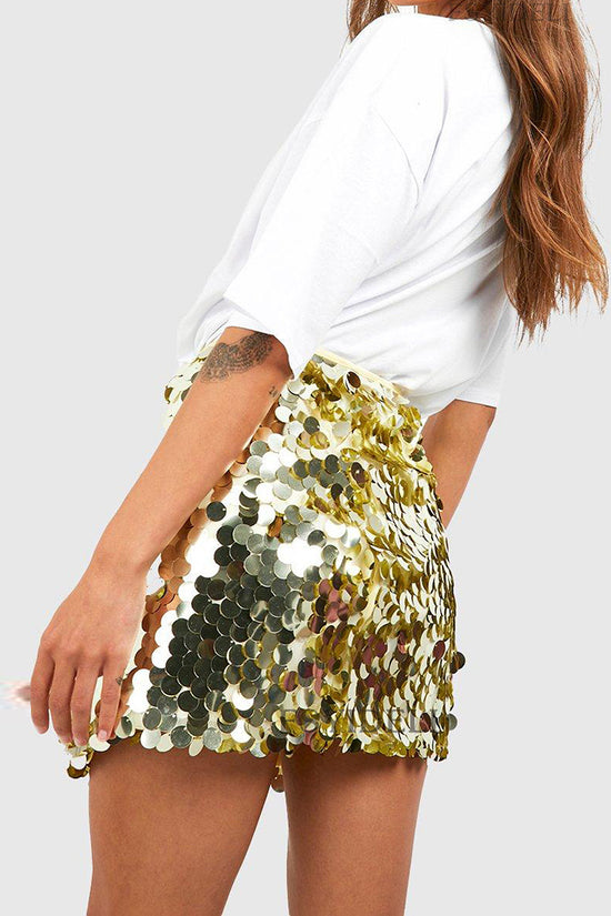 Sequin Glam Mini Skirt