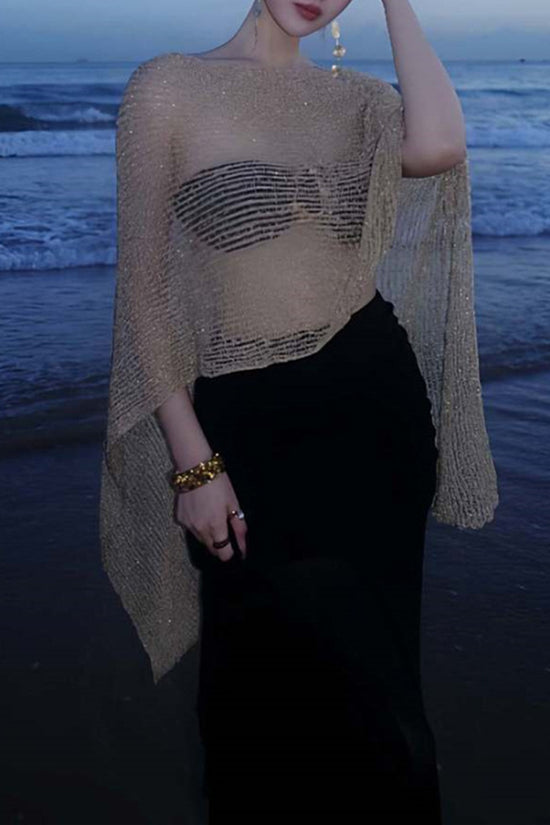 Elegant Mesh Beach Cover-Up