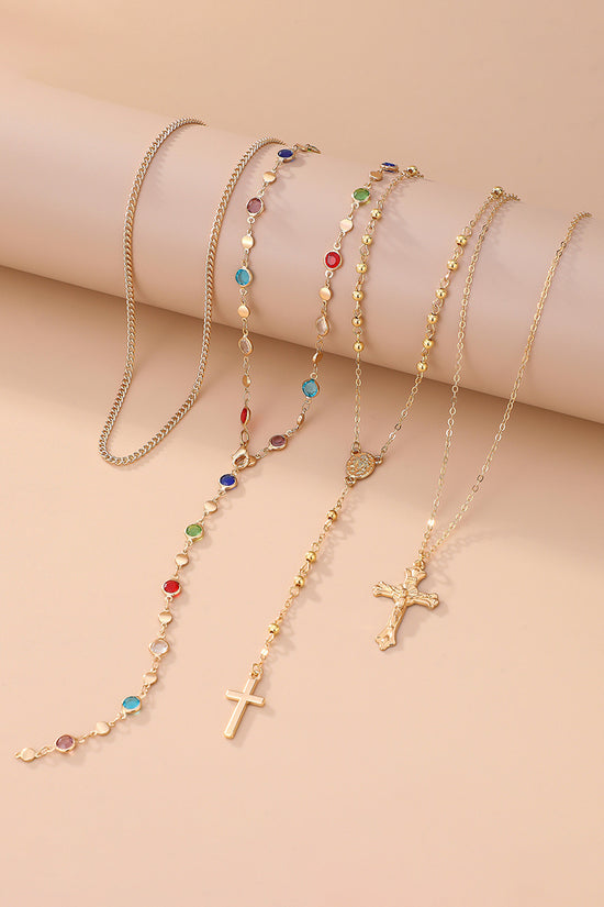 Layered Cross Pendant Necklace