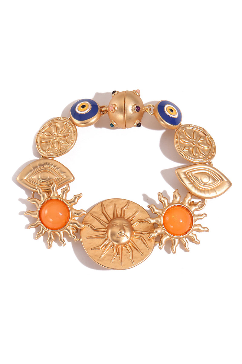 Sun and Eye Charm Bracelet