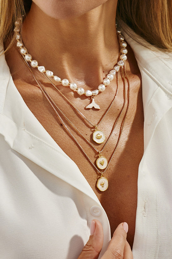 Ocean-Themed Gold Statement Necklace