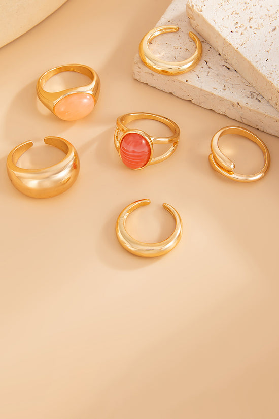 Elegant Stone-Set Adjustable Ring