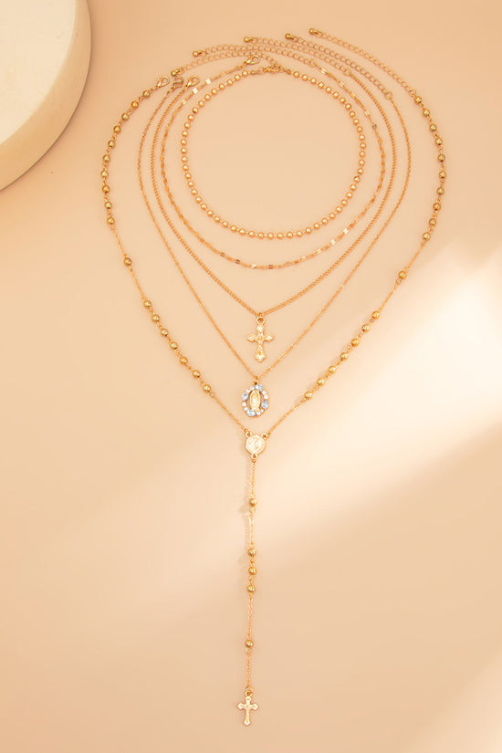 Multi-layer Cross Pendant Necklace