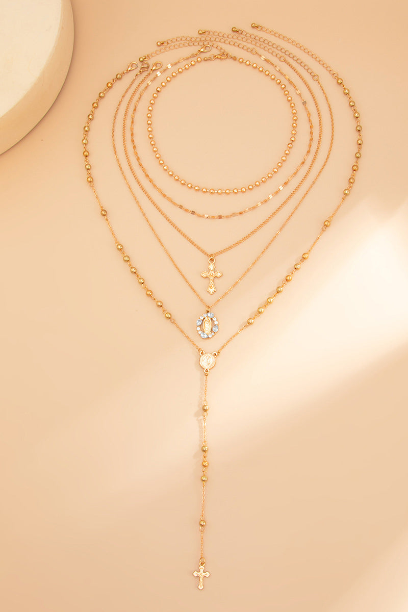 Multi-layer Cross Pendant Necklace