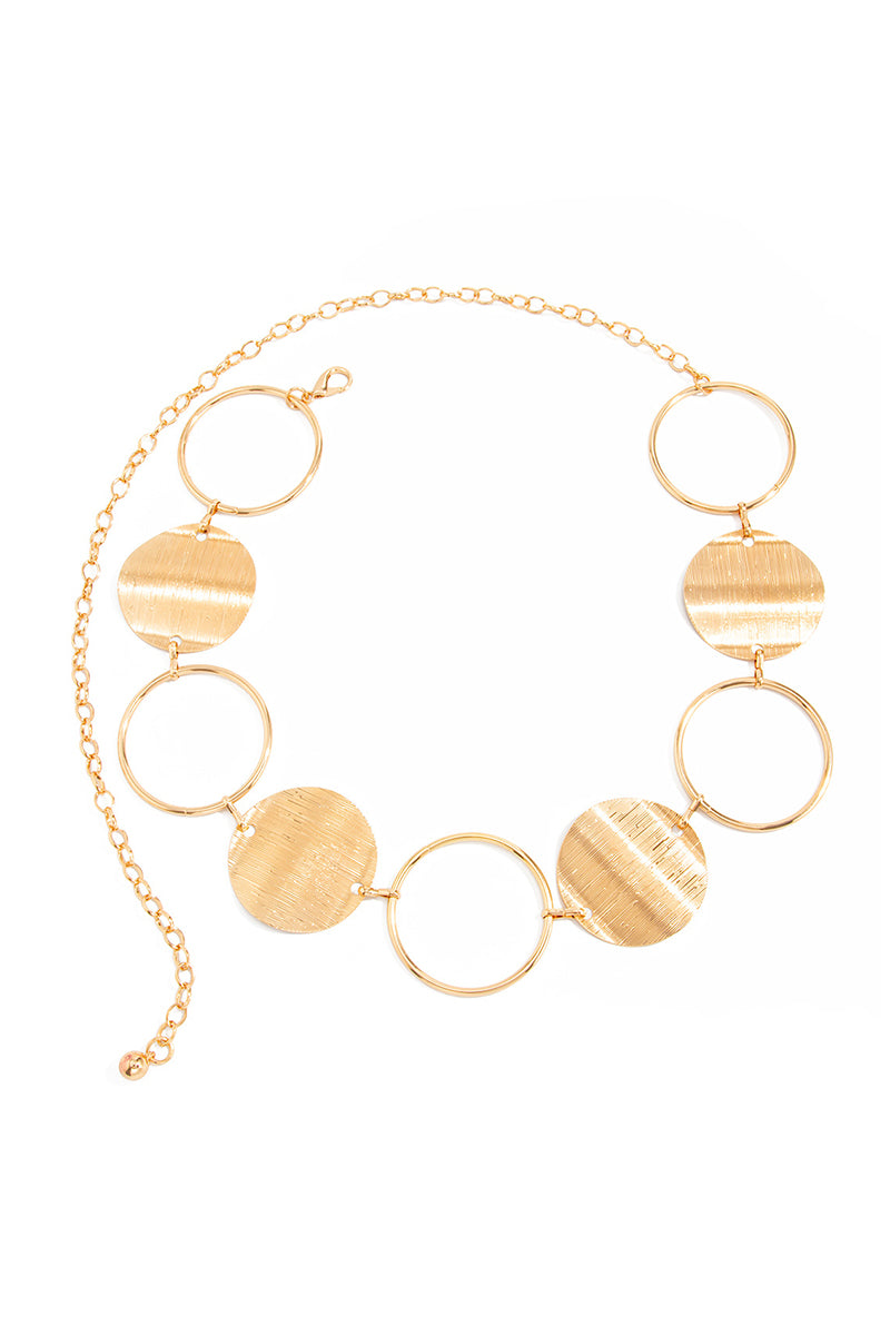 Gold Circle Chain Waist Belt