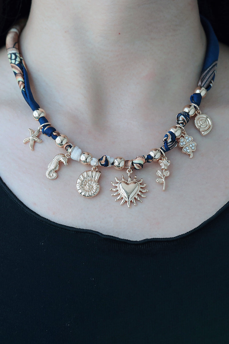 Charming Sea-Themed Charm Necklace