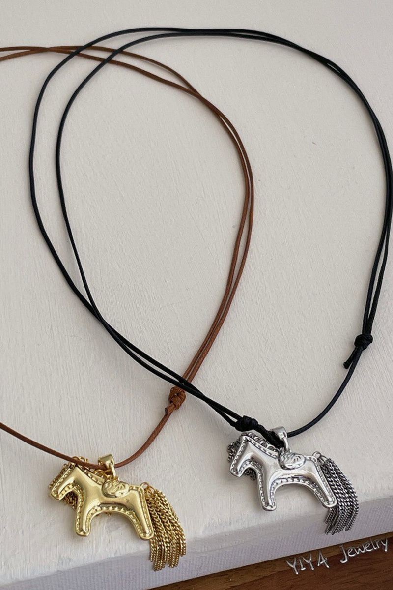 Elegant Horse Pendant Necklace