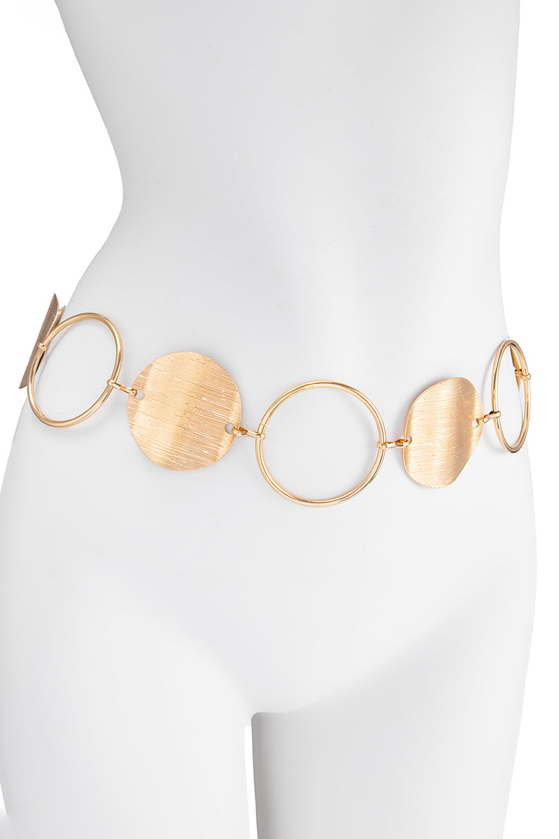 Gold Circle Chain Waist Belt