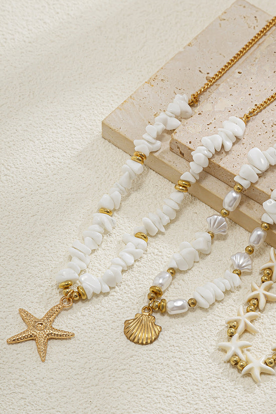 Starfish and Shell Layered Necklace